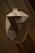 Papercraft pig in 3D origami