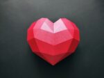 Papercraft heart and lips boxes in 3D origami