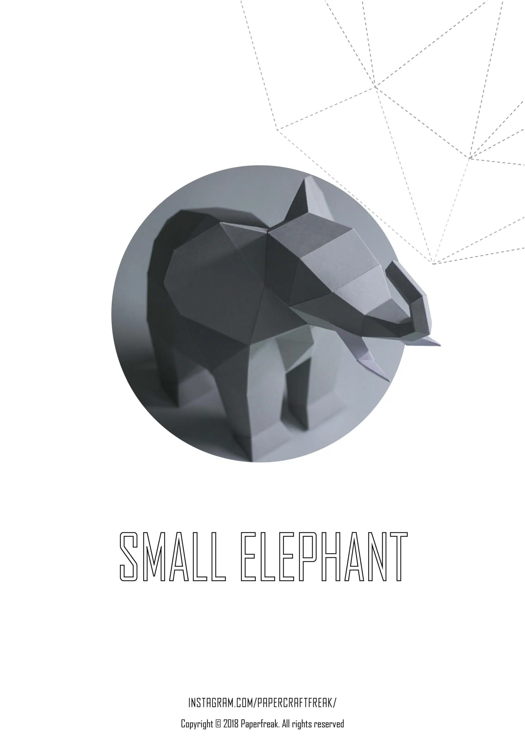 Papercraft Afrikaanse dieren in origami 3D - Pakket 4 - in - 1, weergave 4