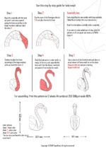 Papercraft flamant rose mural en origami 3D