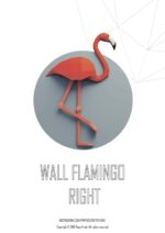 Papercraft mehrere Flamingos in 3D-Origami