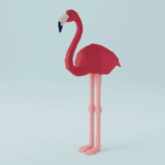 Papercraft mehrere Flamingos in 3D-Origami