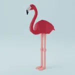 Kit de múltiples flamencos rosas en origami 3D