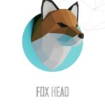 Papercraft trophée tête de renard en origami