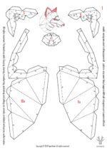 Papercraft trophée tête de renard en origami