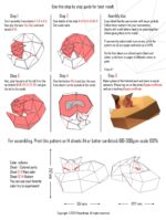 Papercraft Fuchs auf Felsen in 3D Origami