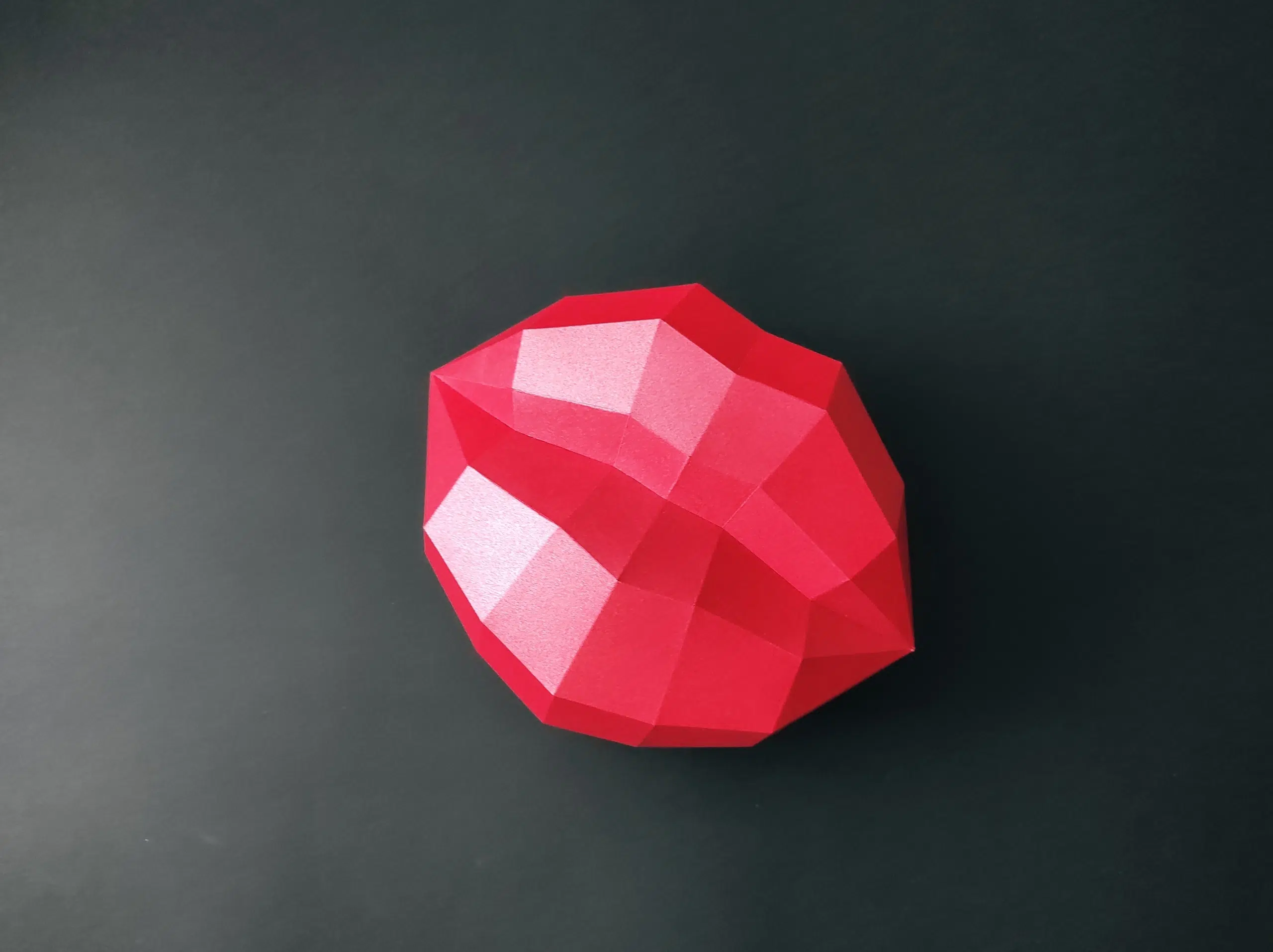 3D origami dozen hart en lippen, weergave 9