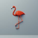 Papercraft mehrere Flamingos in 3D-Origami