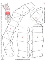 Papercraft of Husky puppy in origami