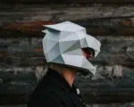 Tijgermasker papercraft, weergave 2