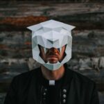 Papercraft Tiger-Maske im 3D-Origami