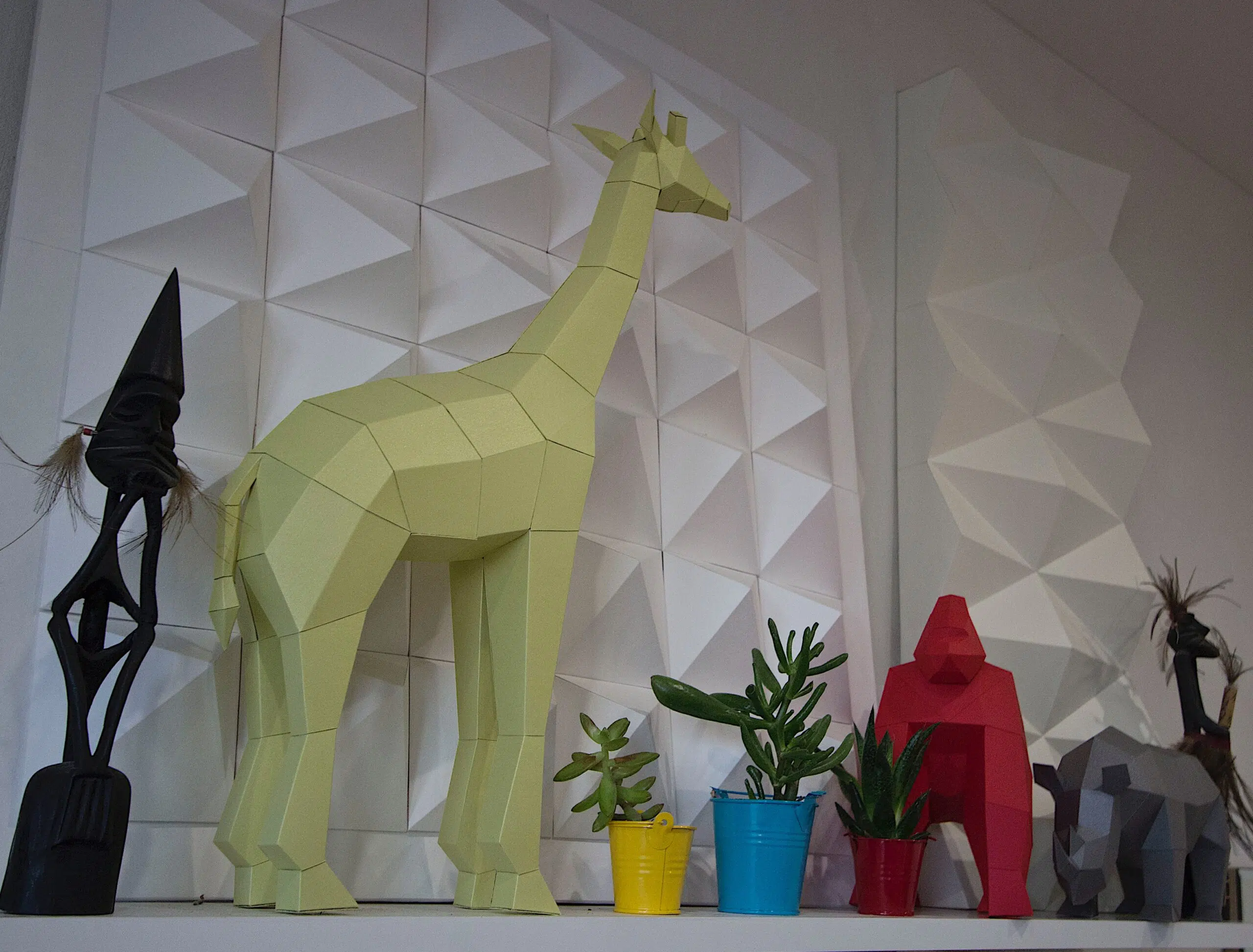 Papercraft Afrikaanse dieren in origami 3D - Pakket 4 - in - 1, weergave 37