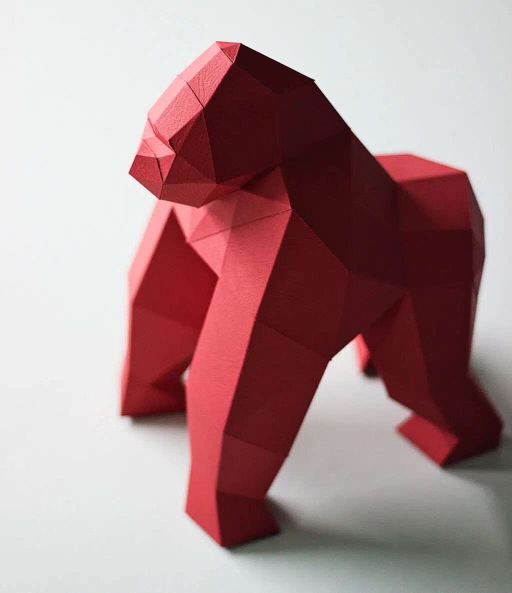Gorilla papercraft 3D origami, 3D-model