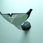 Papercraft orca tail in 3D origami