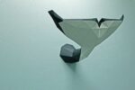 Papercraft de cauda de peixe em origami 3D