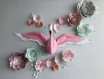 Papercraft mehrere Flamingos in 3D-Origami