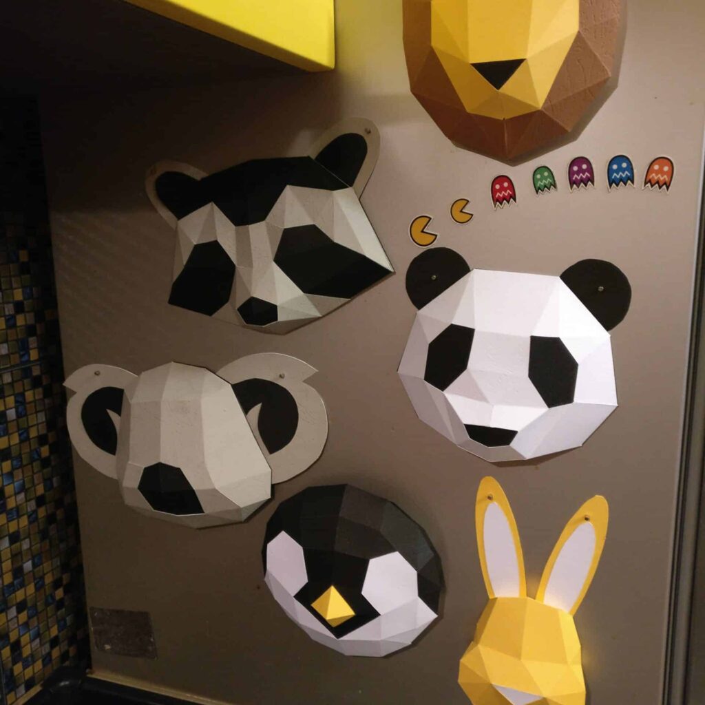 3D papercraft baby pack: panda, rabbit, lion, penguin and more