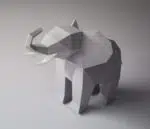 Papercraft olifant in 3D origami, weergave 15