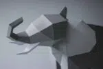 Papercraft olifant in 3D origami, weergave 13