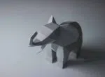 Papercraft olifant in 3D origami, weergave 17
