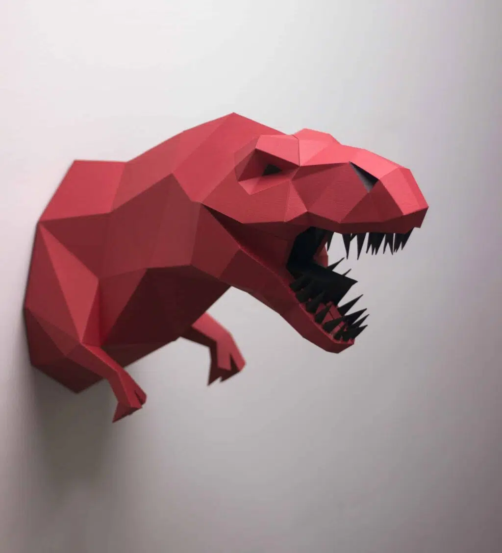 Papercraft de dinossauros em pack de origami