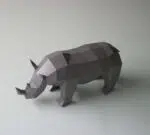 Papercraft Afrikaanse neushoorn in 3D origami, 3D-model
