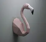 Kit de múltiples flamencos rosas en origami 3D
