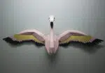 Kit de múltiples flamencos rosas en origami 3D