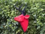 3D Origami hertengewei - papercraft model, weergave 8
