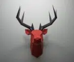 3D Origami hertengewei - papercraft model, weergave 7