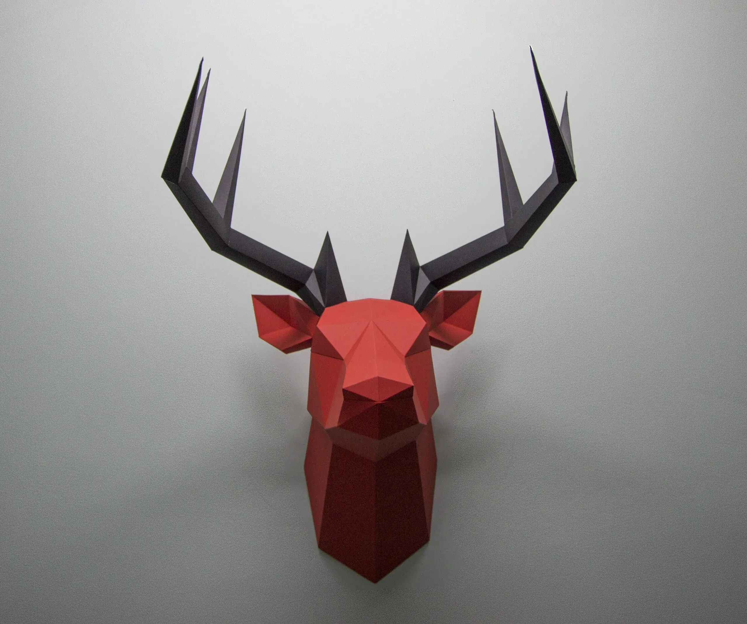 3D Origami hertengewei - papercraft model, weergave 7