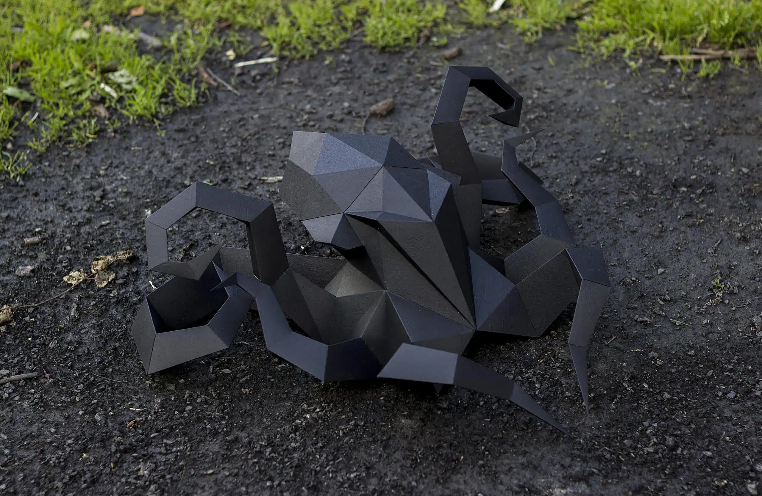 Papercraft Kraken-Oktopus aus Origami, Detail
