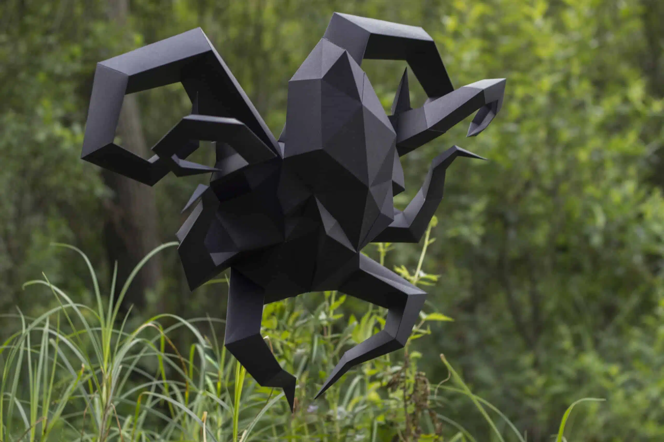 Papercraft Kraken-Oktopus aus Origami, 3D-Modell