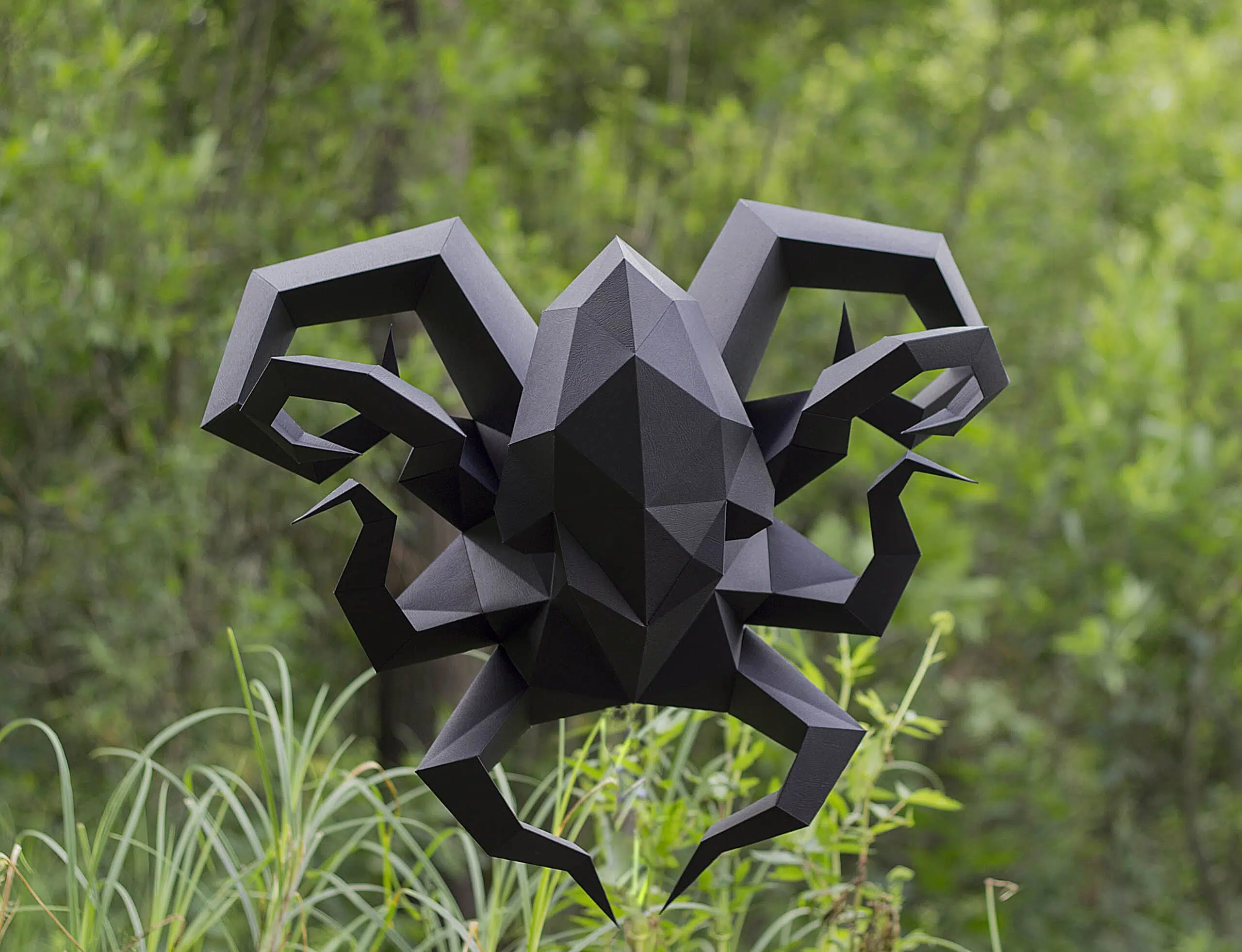 Papercraft Kraken-Oktopus aus Origami, Rückansicht
