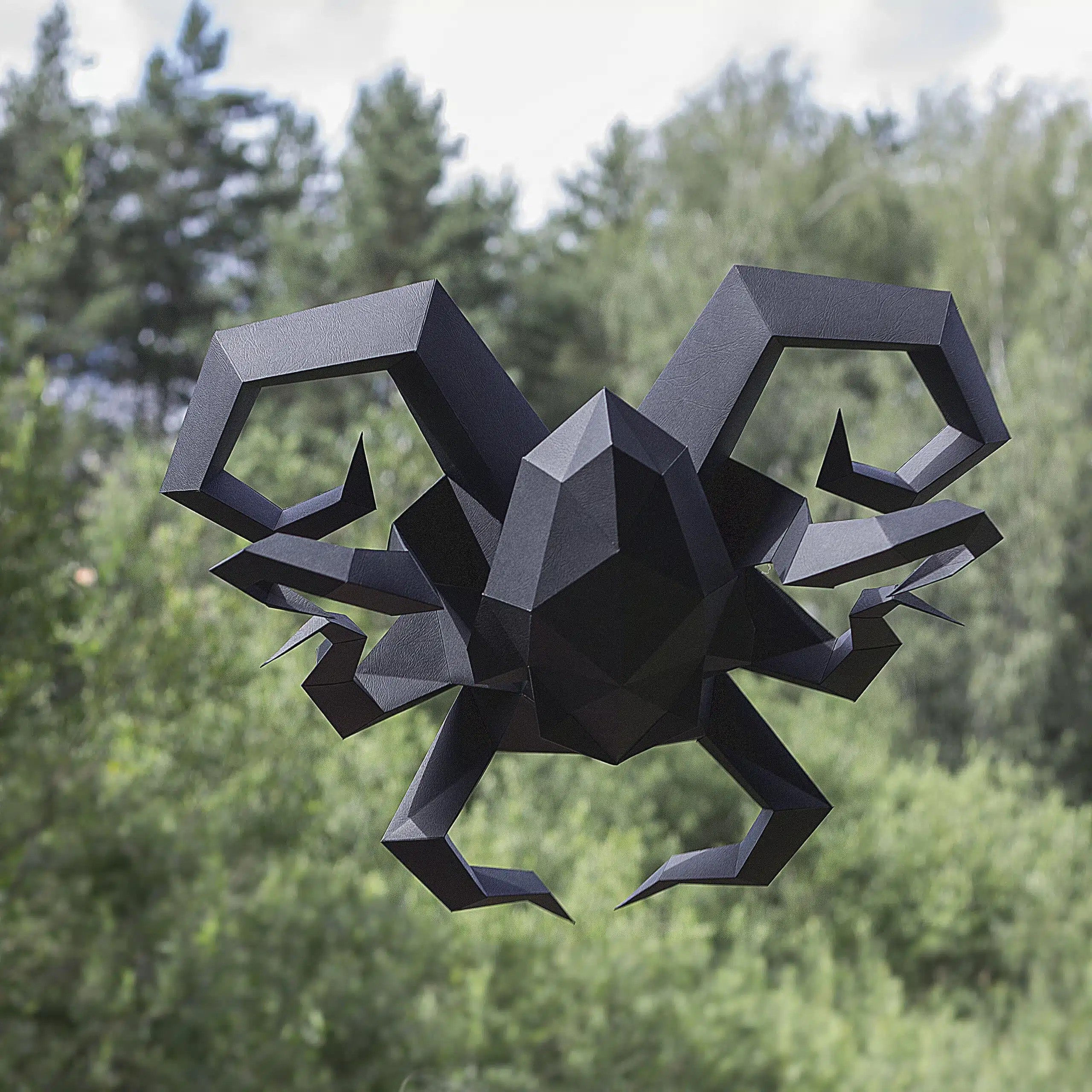 Papercraft Kraken-Oktopus aus Origami, 3D-Modell