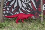 Papercraft T-Rex dinosaur in 3D origami paper
