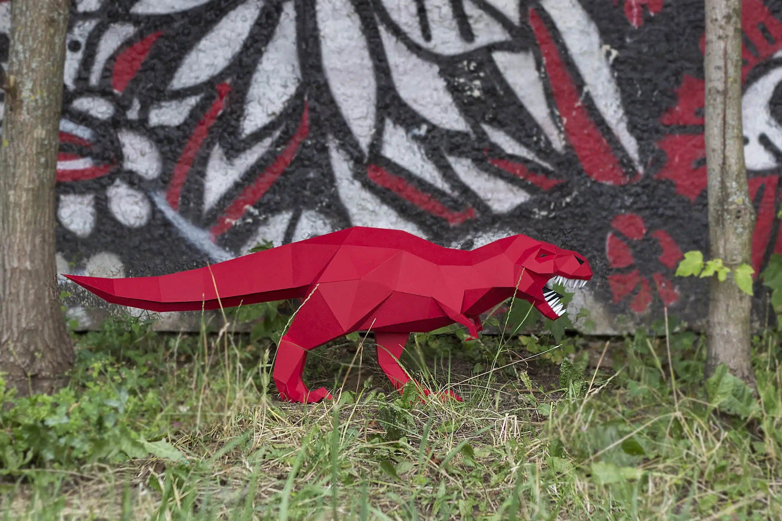 Papercraft T-Rex Tyrannosaurus 3D origami, weergave 5