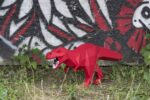 Papercraft T-Rex dinosaur in 3D origami paper