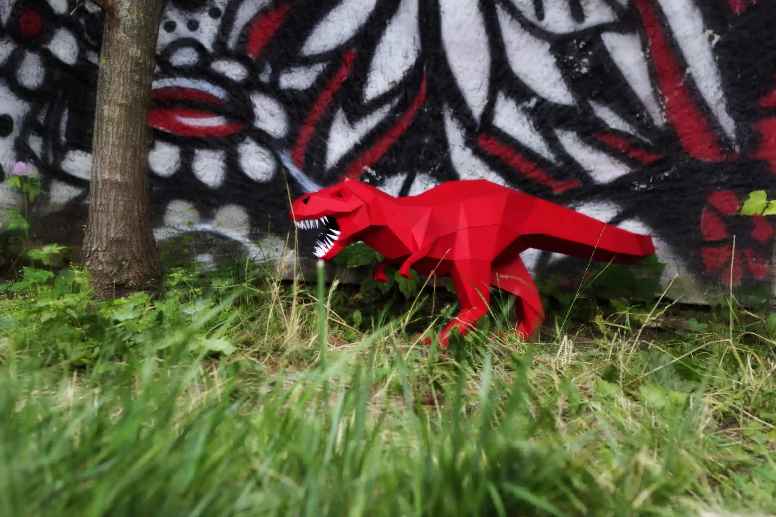 Papercraft T-Rex Tyrannosaurus 3D origami, weergave 7