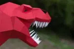 Papercraft T-Rex Tyrannosaurus 3D origami, weergave 8