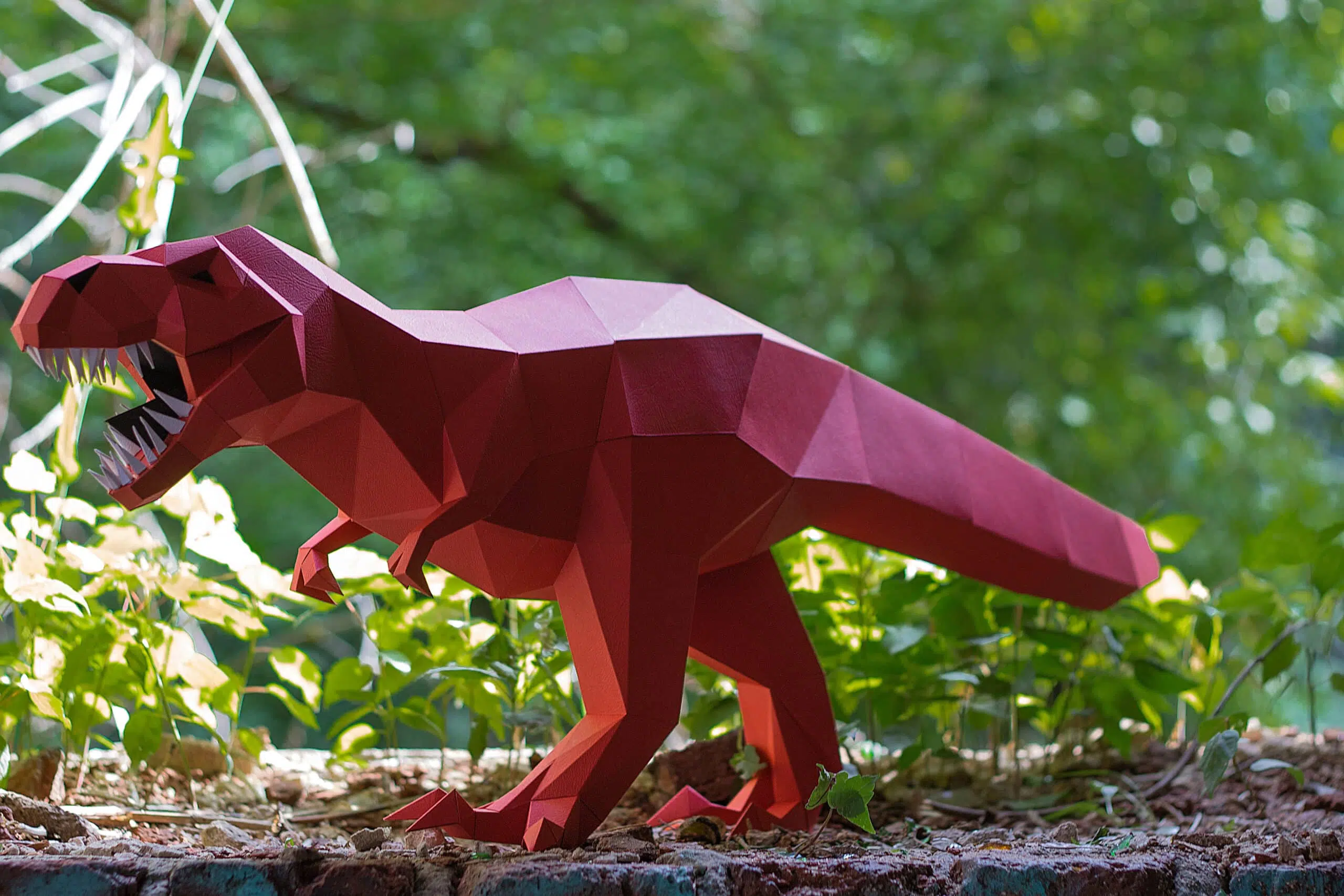 Papercraft T-Rex Tyrannosaurus 3D origami, weergave 9