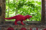 Papercraft T-Rex dinosaur in 3D origami paper
