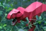 Papercraft T-Rex Tyrannosaurus 3D origami, weergave 18