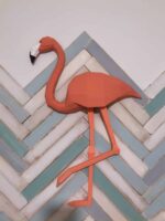 Papercraft mehrere Flamingos in 3D-Origami