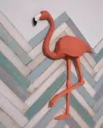 Kit de múltiples flamencos rosas en origami 3D