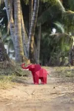 Papercraft olifant in 3D origami, weergave 10