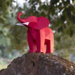 Papercraft animaux d'Afrique en origami 3D - Pack 4-en-1