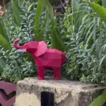 Papercraft olifant in 3D origami, weergave 21