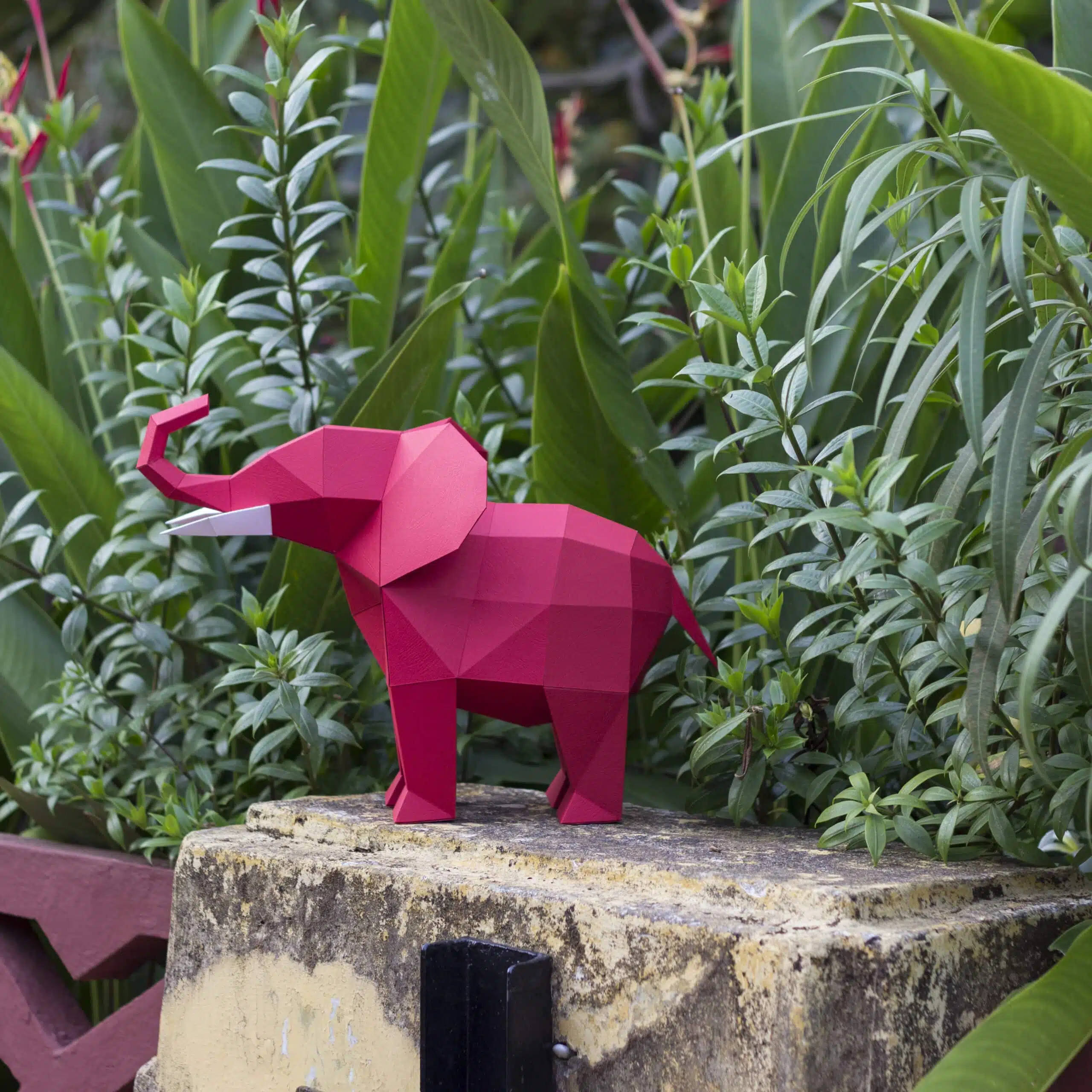 Papercraft olifant in 3D origami, weergave 21