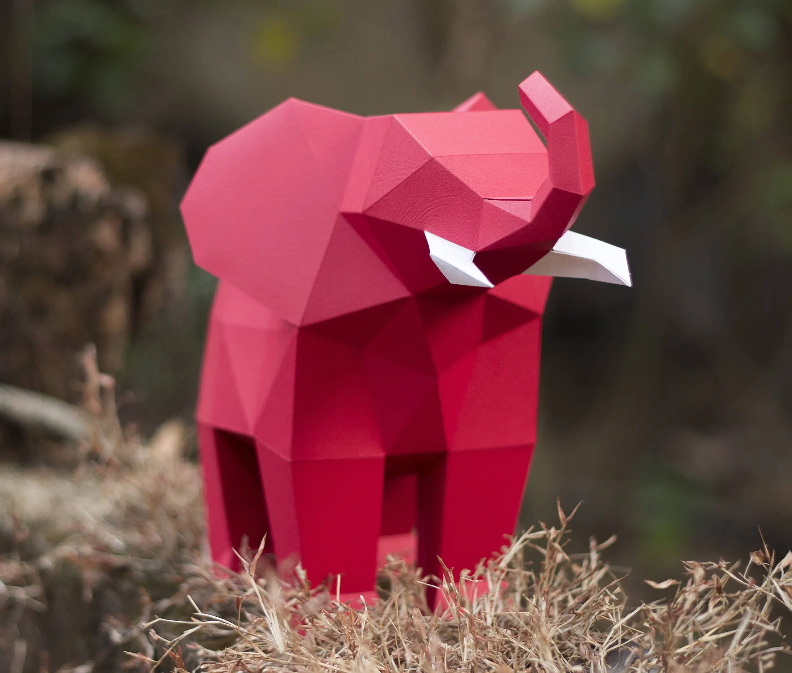 Papercraft olifant in 3D origami, weergave 14